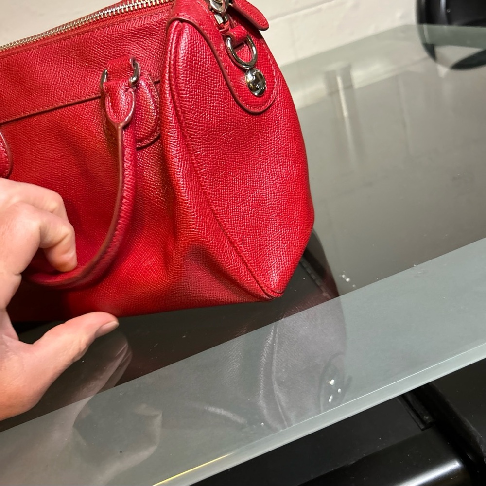 Coach Mini Satchel Handbag- Red - Picture 11 of 16